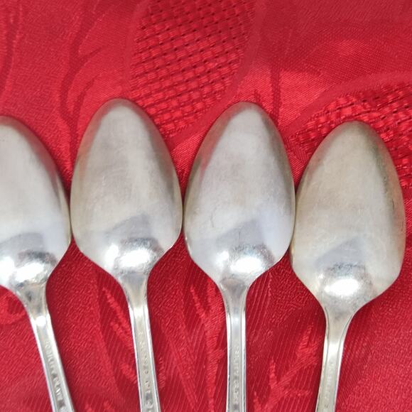 10X Silver Plate Teaspoons Nobility Plate Royal Rose Oneida - Picture 13 of 15